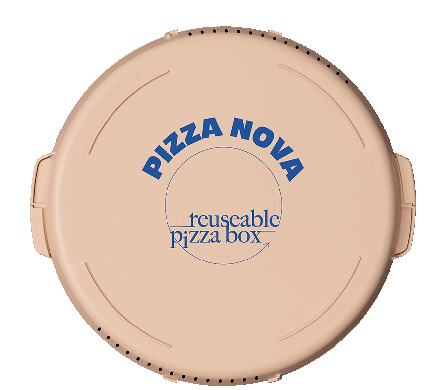 PIZZycle round circular pizza packaging customized for Pizza Nova Innovation