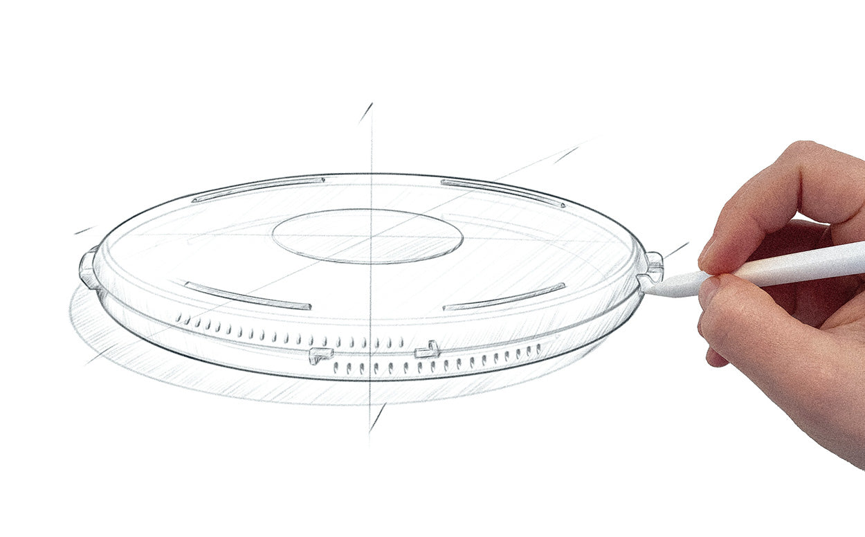 design process PIZZycle innovative pizza packaging sketch